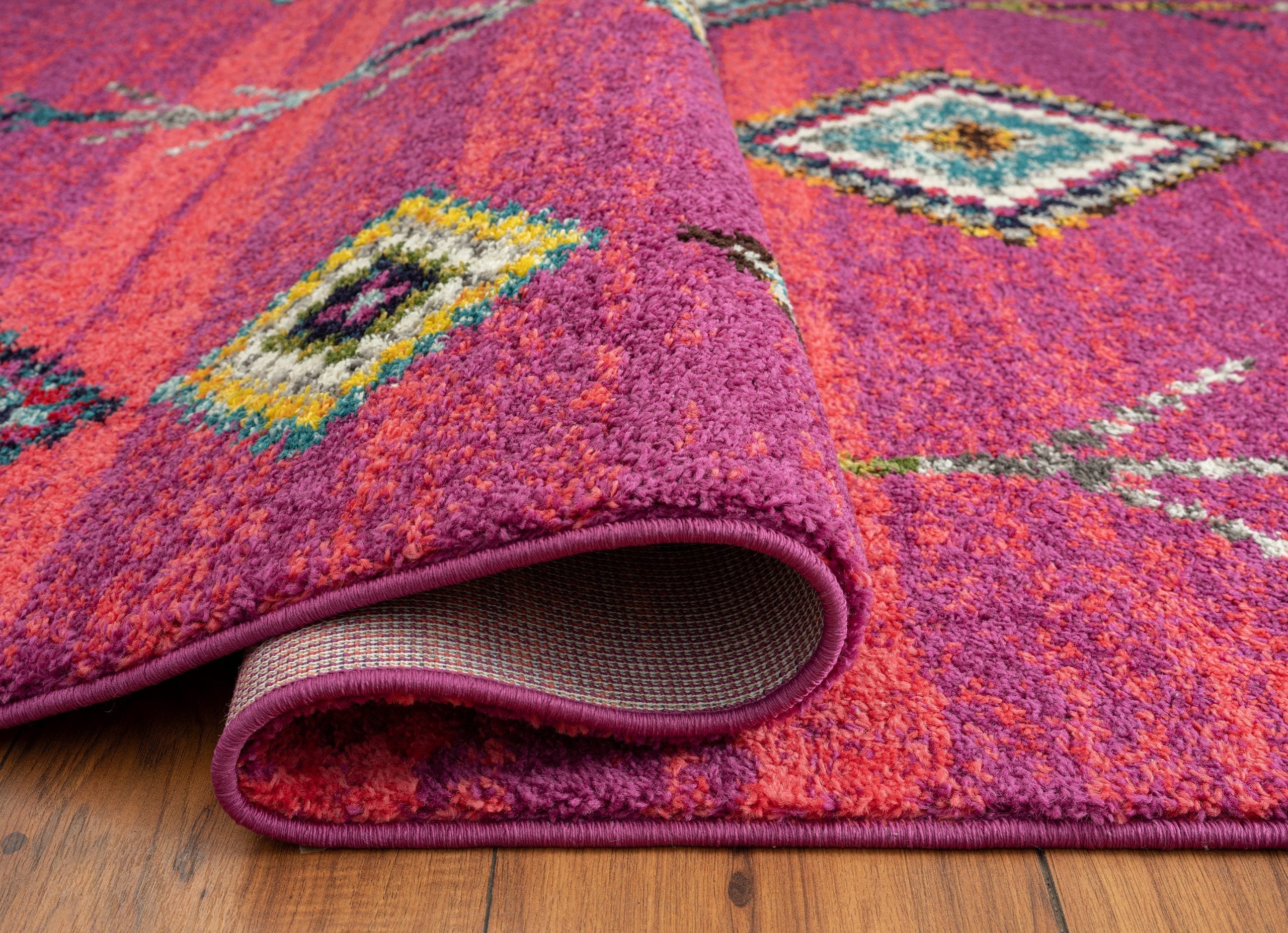 Hochflor-Teppich Marakesh-Teppich Rutschfest, TEPPIA, Höhe: 20 mm, Hochwertiger Teppich aus Polypropylen I Moderner Schlafzimmerteppich