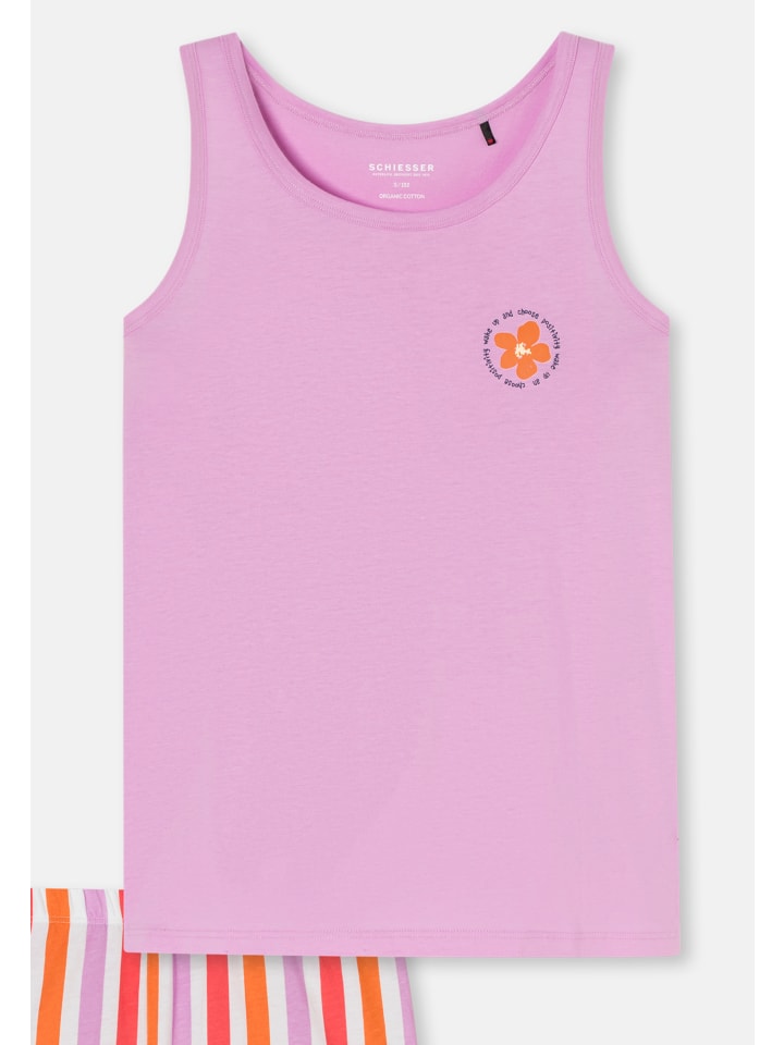 Schiesser Schlafanzug Organic Cotton in Rosa günstig kaufen 140
