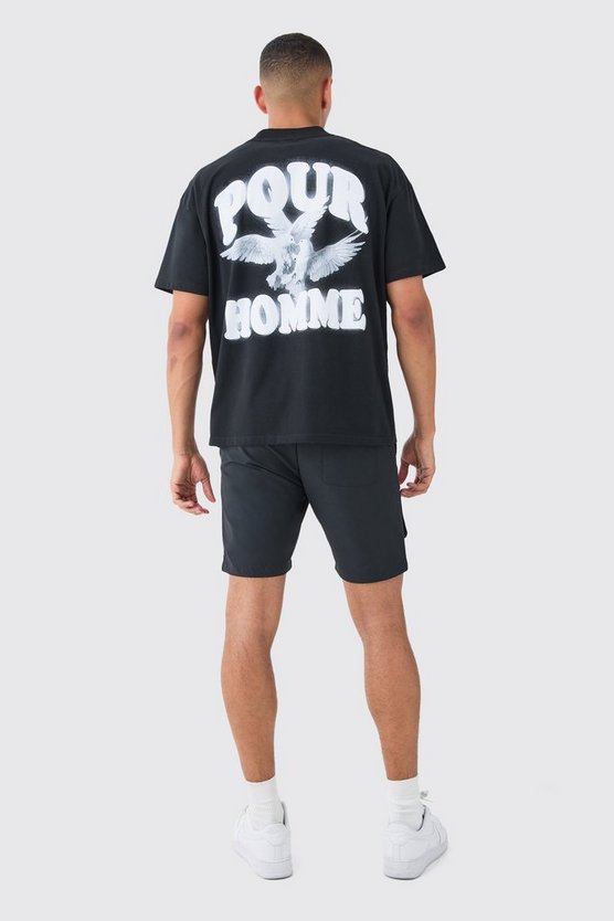 Shorts mit Cargo-Taschen und elastischem Bund