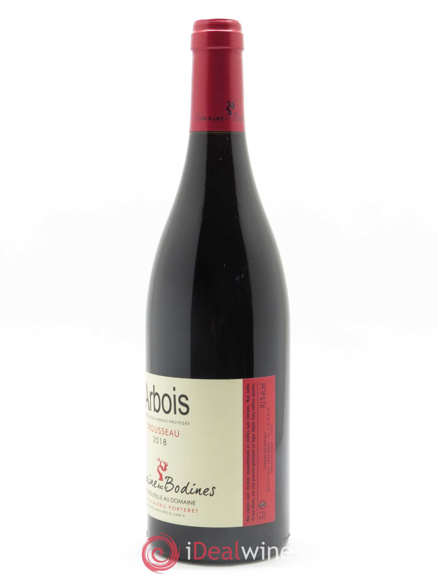 Arbois Trousseau Domaine des Bodines  2018 - Lot de 1 Bouteille