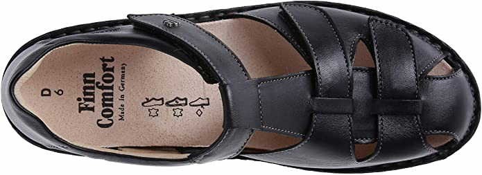 FINN COMFORT Klassische Sandalen schwarz Fünen silber