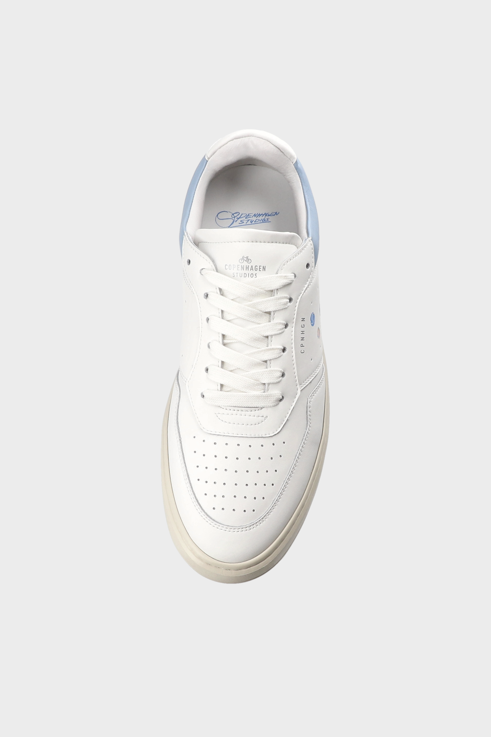 CPH MELBOURNE M - leather - white/light blue
