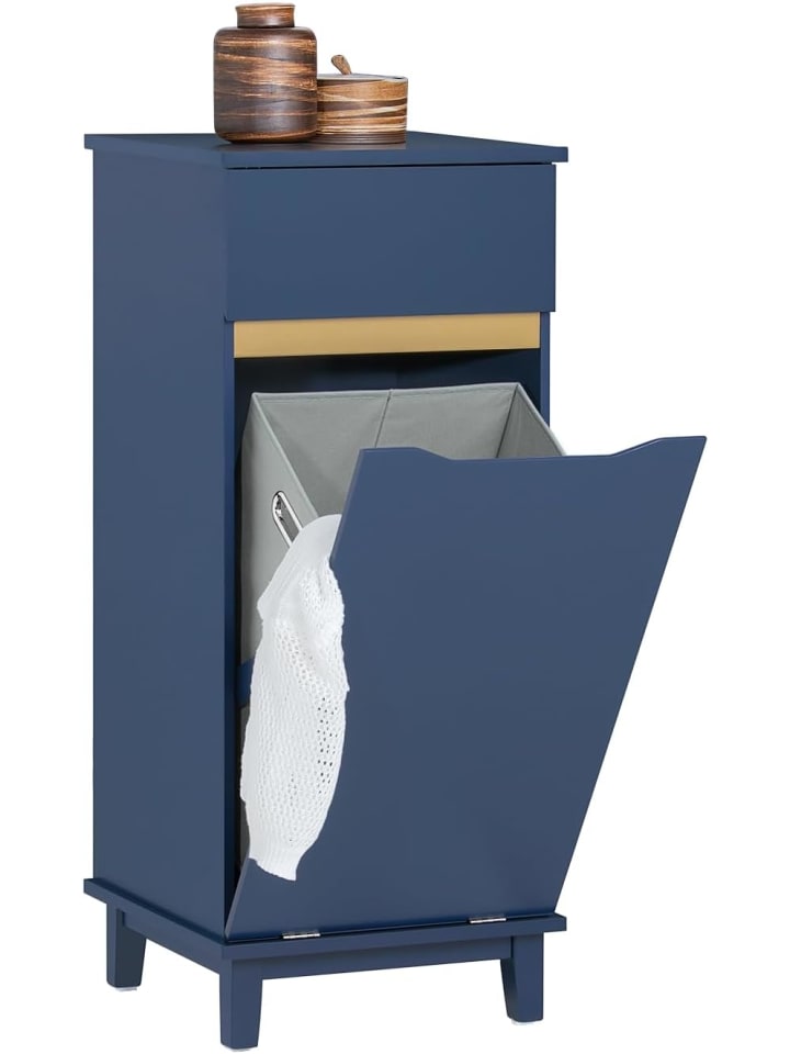 SoBuy Wäscheschrank in Blau - (B)40 x (H)96 x (T)40cm günstig kaufen onesize