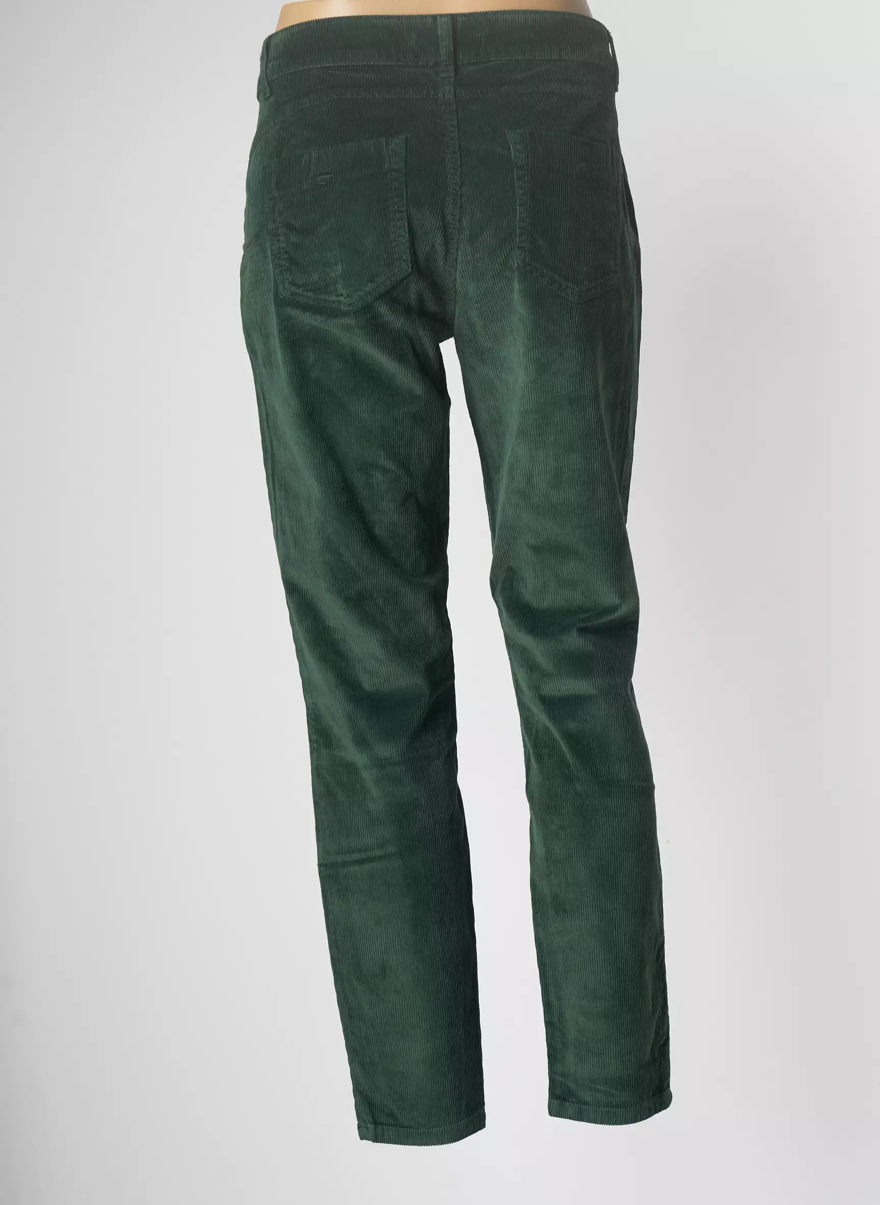 Caractere Pantalons Slim Femme couleur vert