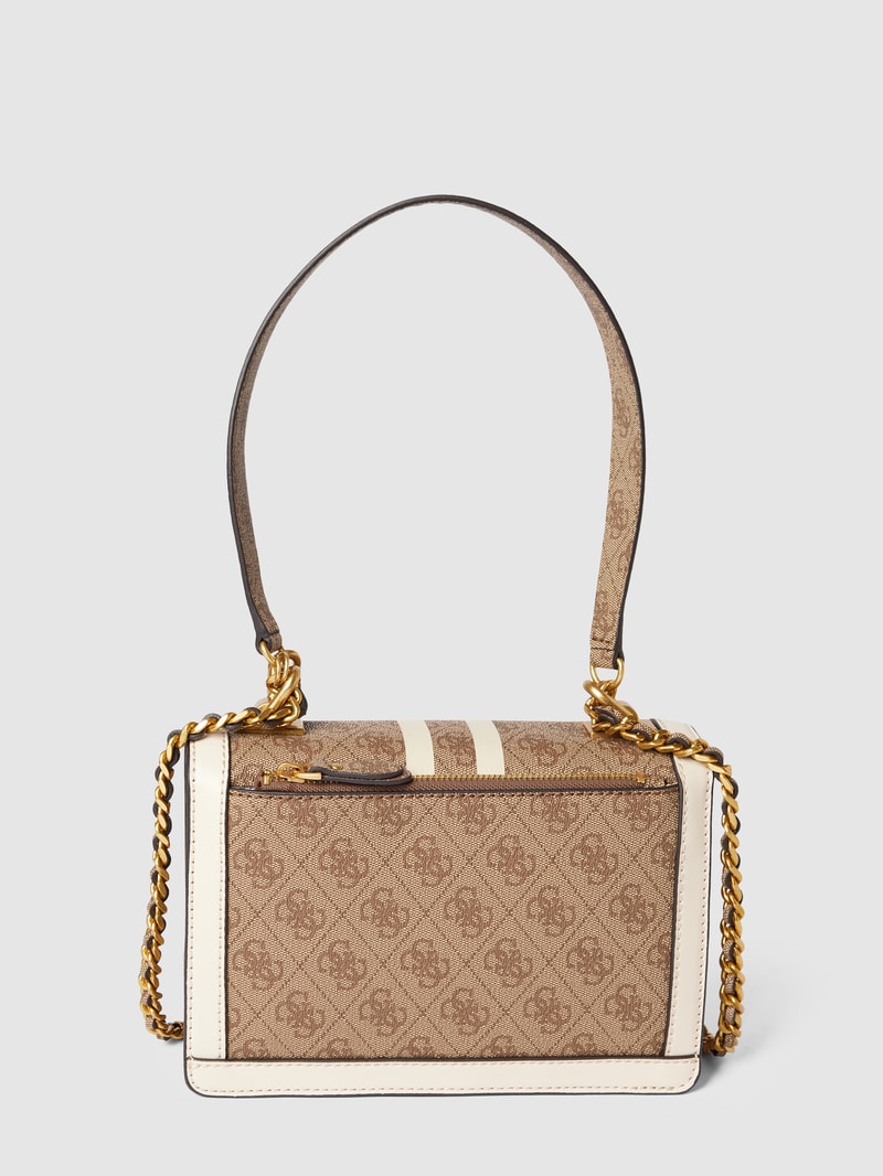Crossbody Bag mit Allover-Logo Modell 'ABEY' in taupe