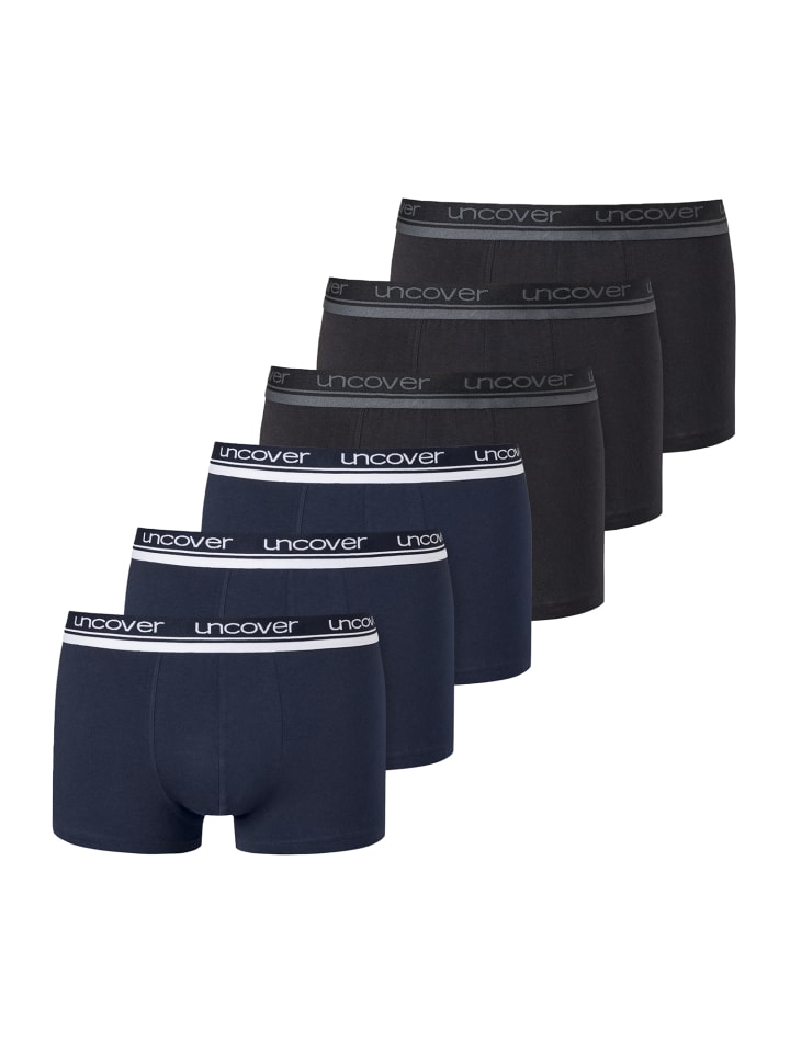Schiesser Boxershorts Uncover in schwarz-blau günstig kaufen