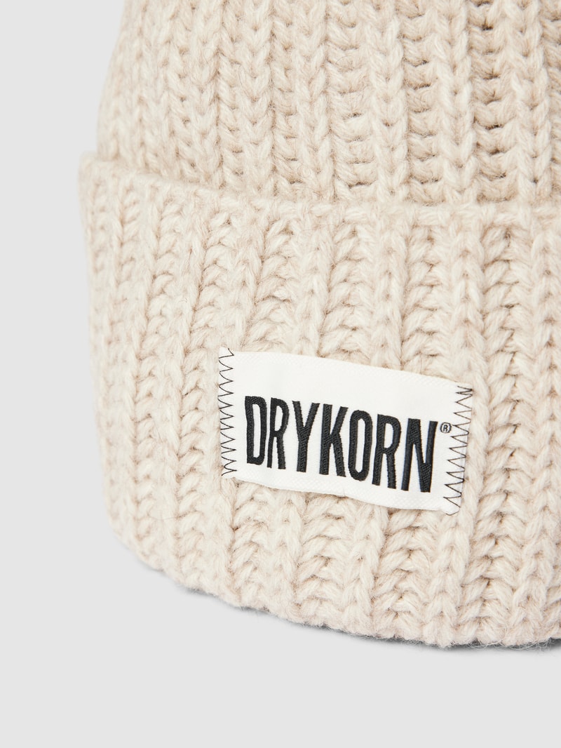 Mütze mit Label-Detail Modell 'EANI' in beige