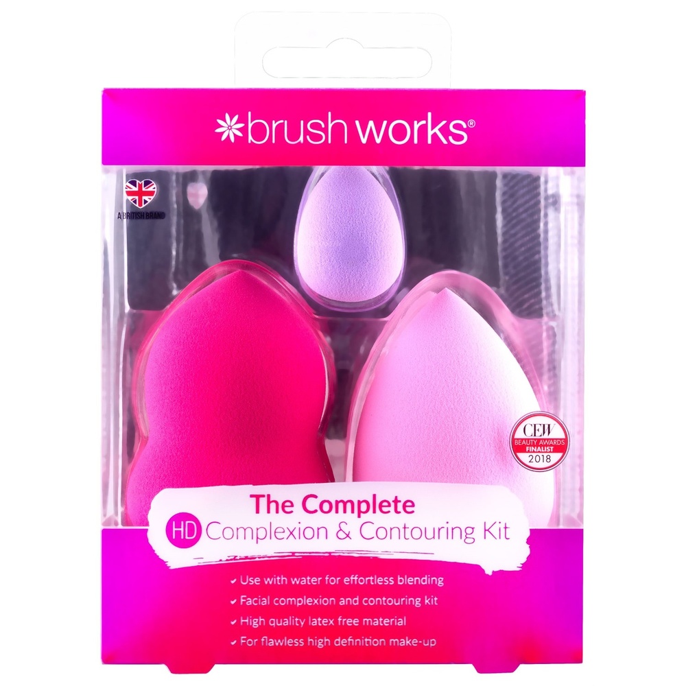 Brushworks Set 3 Eponges Blender HD Accessoire de maquillage