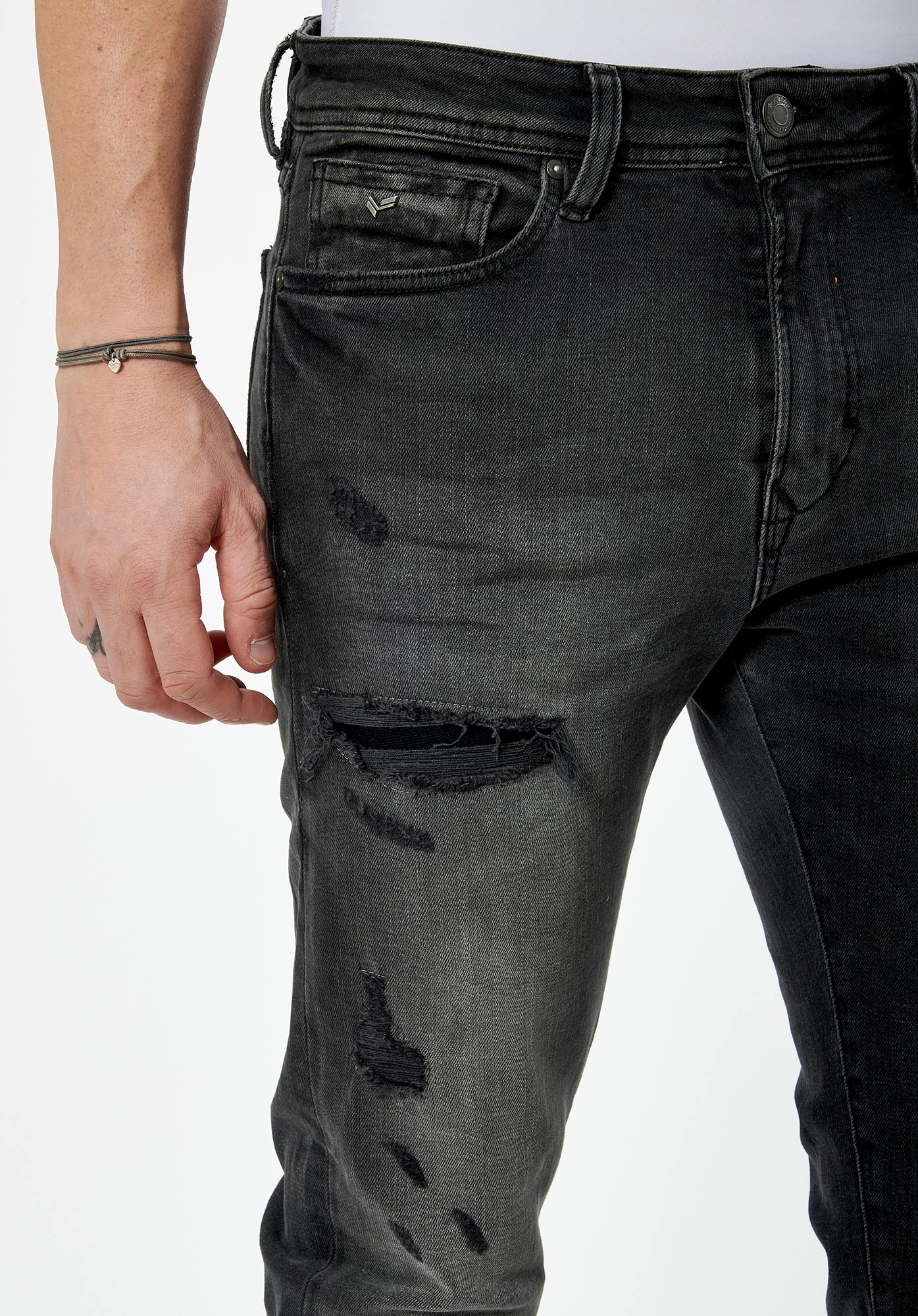 DADAS  Jean skinny noir délavé homme