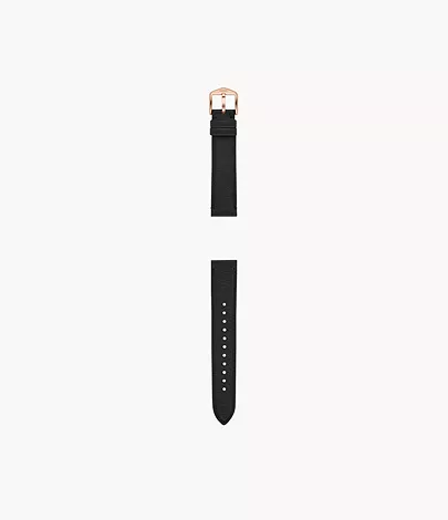 Fossil Band 18 mm LiteHide-Leder schwarz