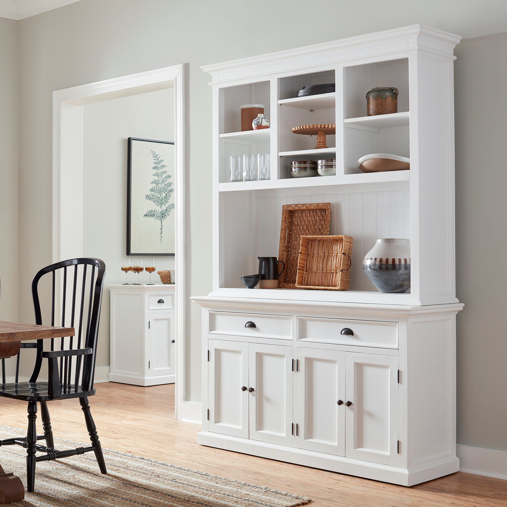 Novasolo Küchenbuffet Halifax 2 verstellbare Regale, Buffetschrank mit 2 verstellbaren Regalen