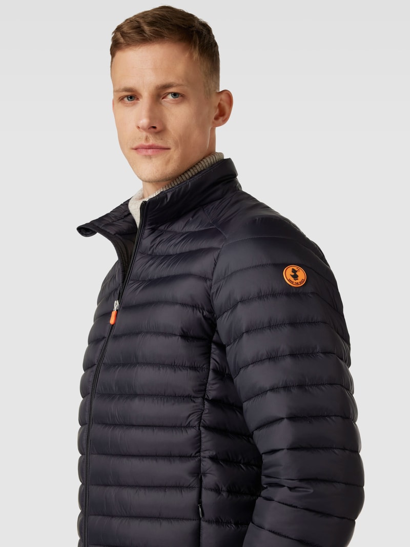 Steppjacke mit Stehkragen Modell 'ALEXANDER' in schwarz