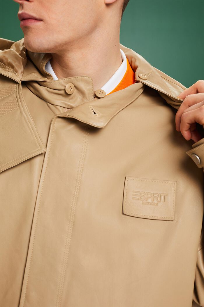 Multifunktionaler Parka aus Leder