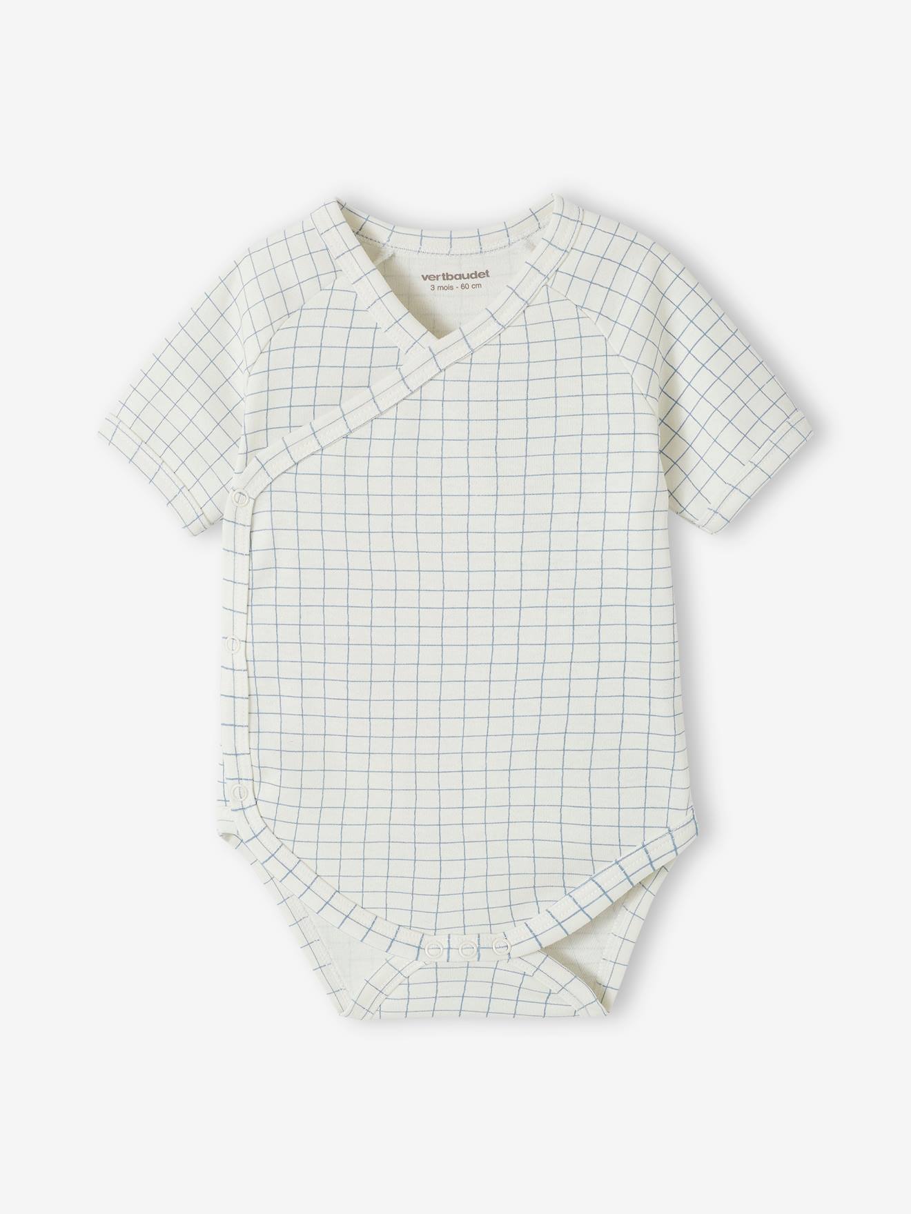 Vertbaudet 5er-Pack Baby Wickelbodys Bio-Baumwolle Oeko-Tex - himmelblau
