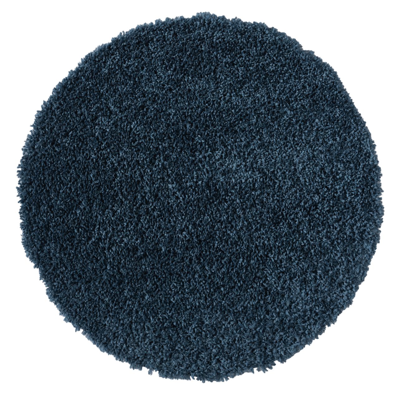 MyFlair Teppich Elodie, 100cm x 100cm, Farbe Dunkelblau, rund, Florhöhe 37mm