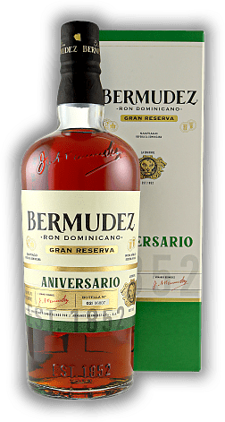 Bermudez Aniversario Bermudez Aniversario Bermudez Aniversario ist ein Jubiläumsrum, der nur einmal im Jahr abgefüllt wird. Eine Kostbarkeit, vergleichbar mit altem Brandy. 0,7	 Liter - Vol 40%