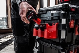 Milwaukee Accessories 4932498646 PACKOUT side mount M12 battery rack