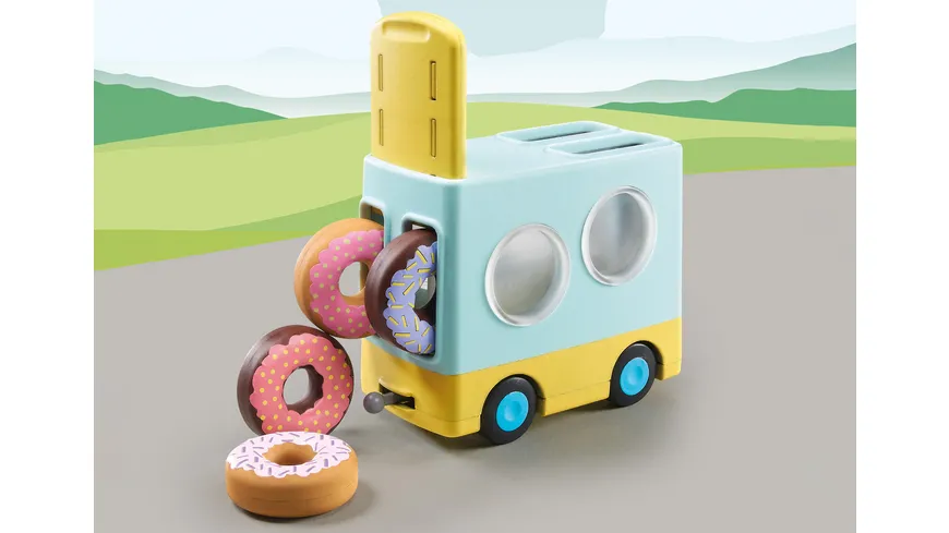 PLAYMOBIL 71325 1.2.3 Verrückter Donut Truck mit Stapel- und Sortierfunktion