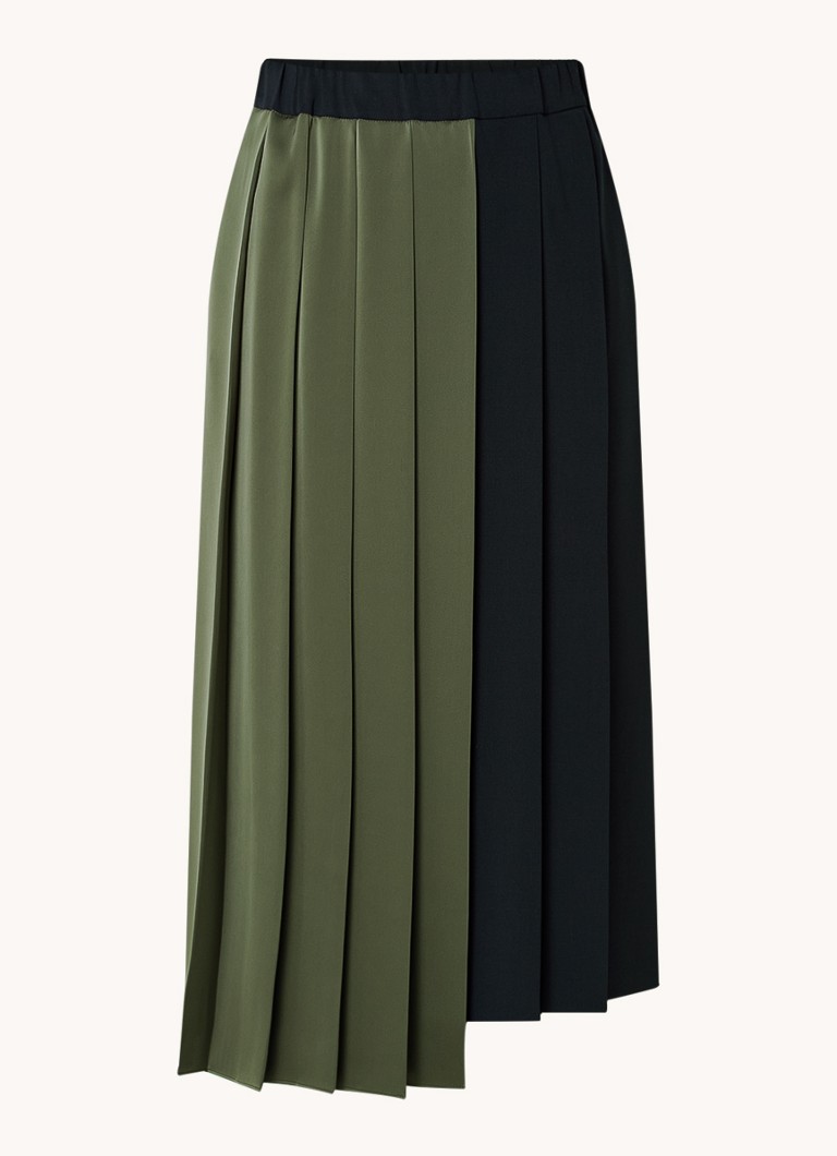 Fustă midi plisată MaxMara Managua cu buzunare laterale