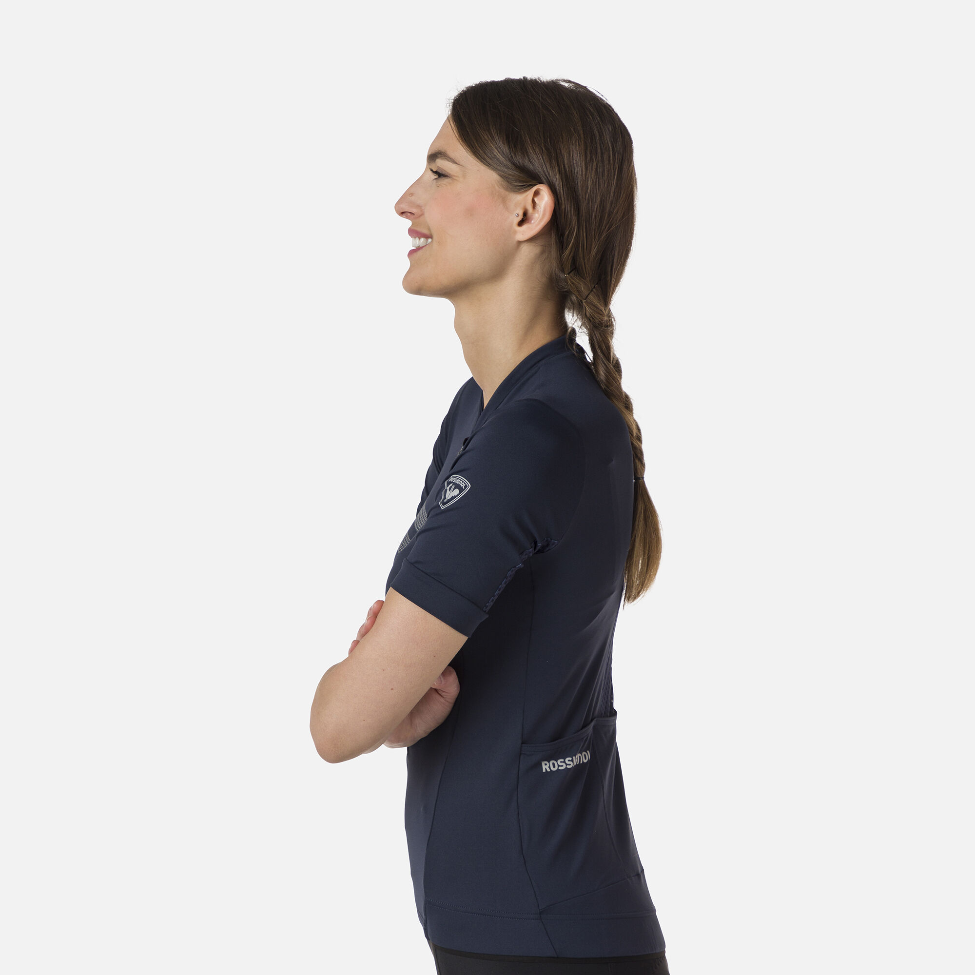 Maillot de vélo de route à manches courtes pour femme