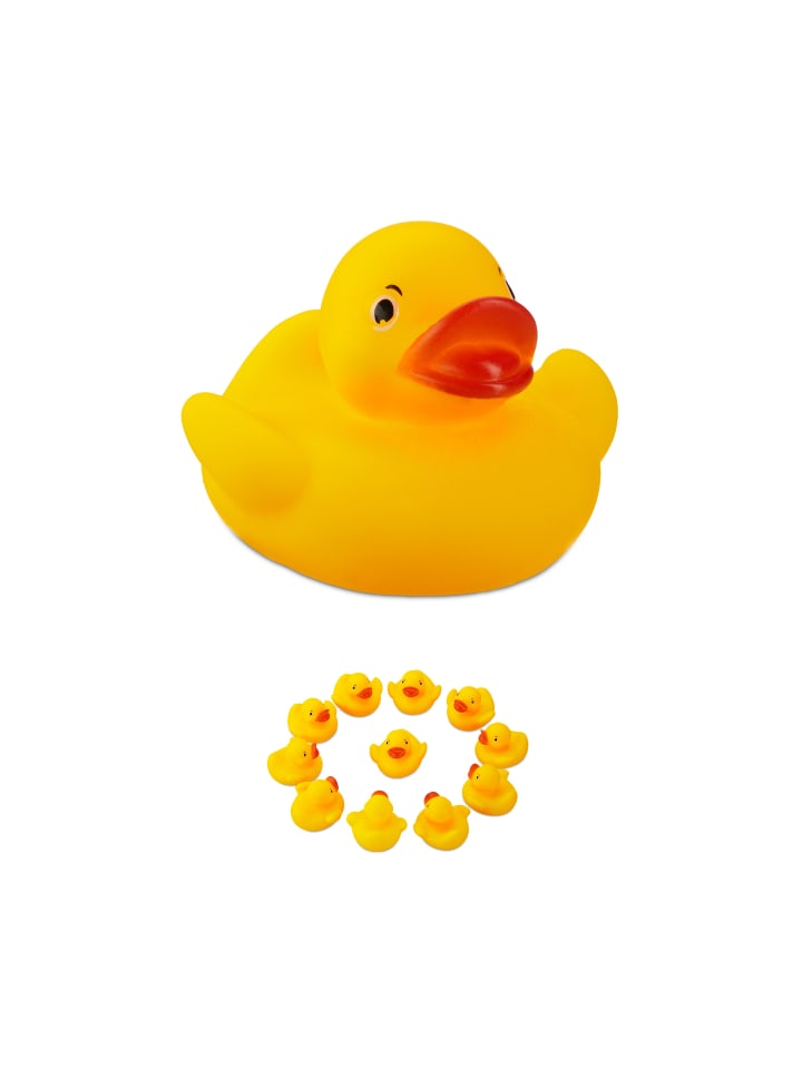 relaxdays 12x Badeente in Gelb günstig kaufen onesize