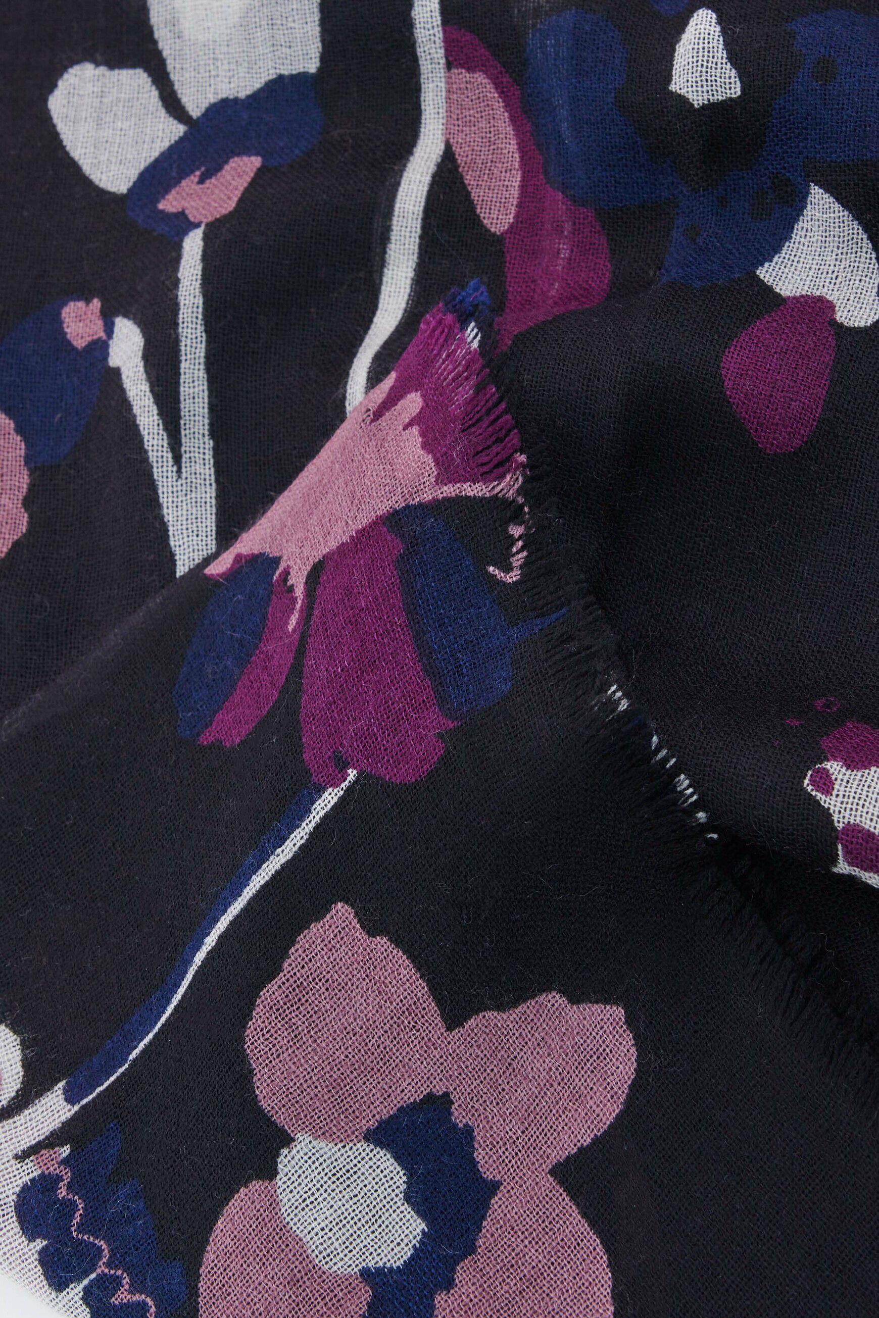 foulard platine 100% laine noir femme