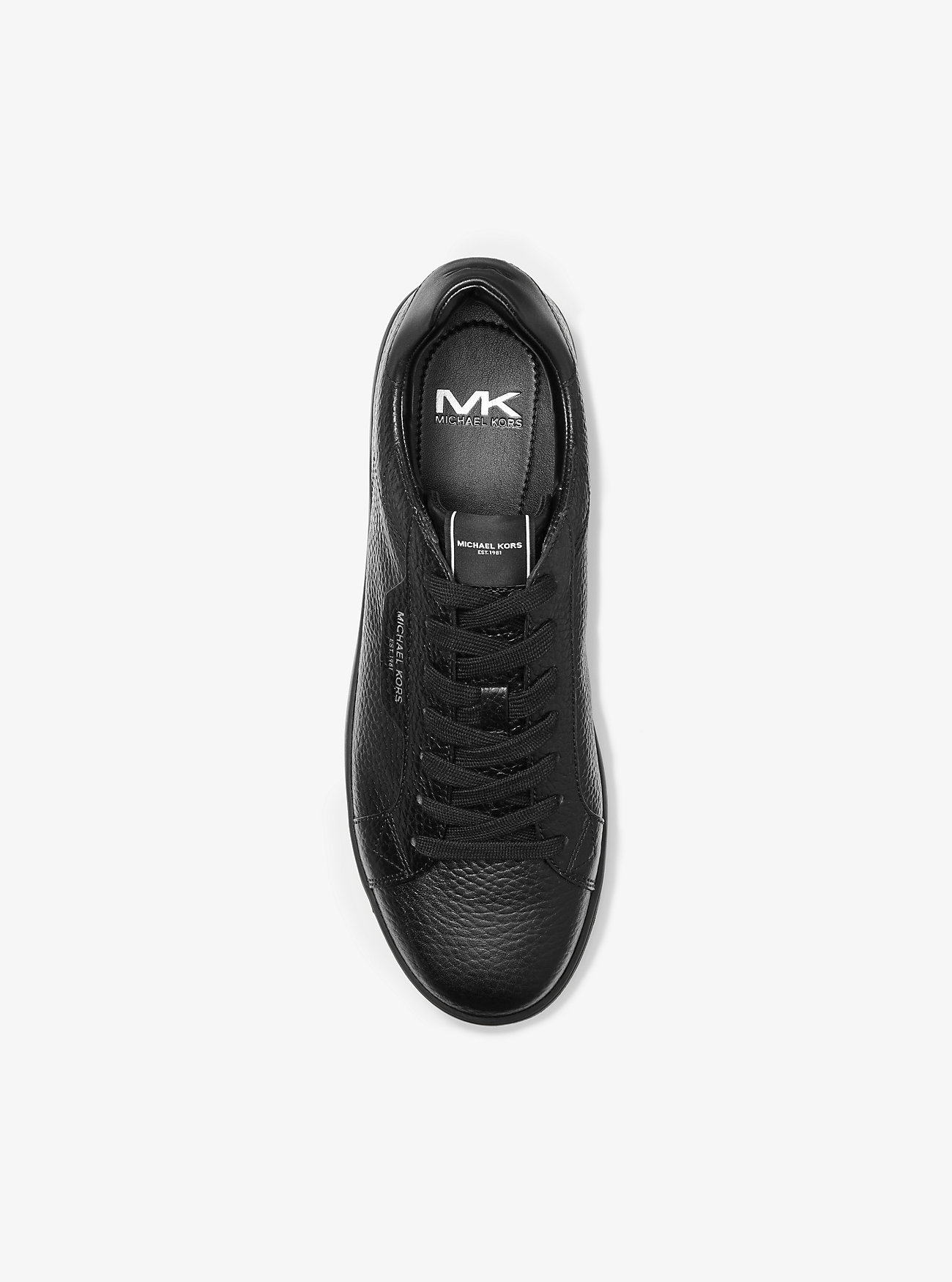 Keating Pebbled Leather Sneaker - BLACK