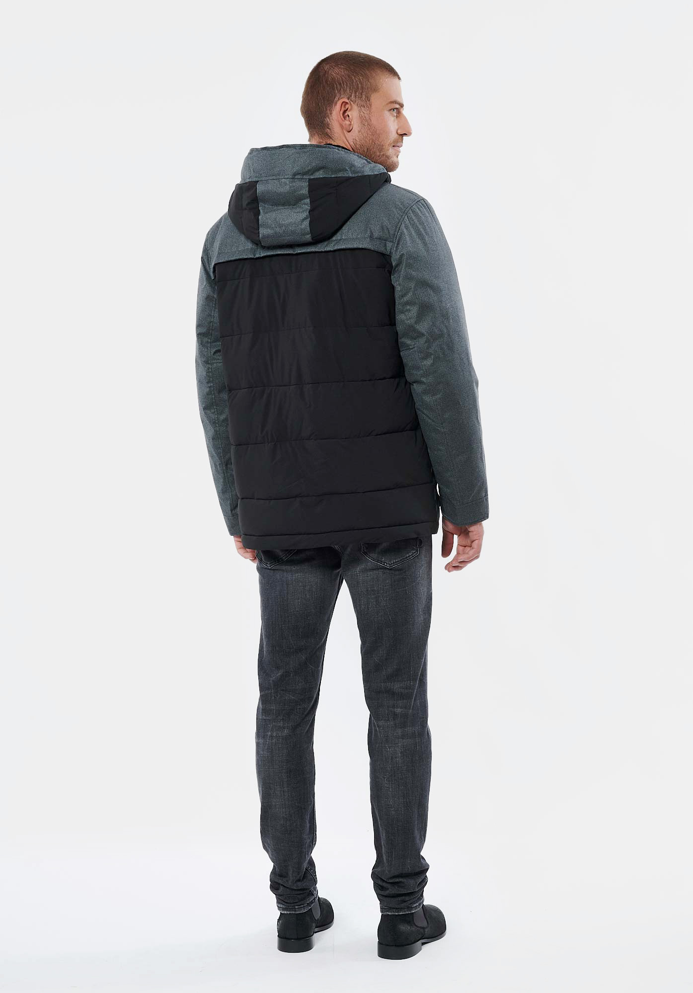 VEEN   Parka grise homme