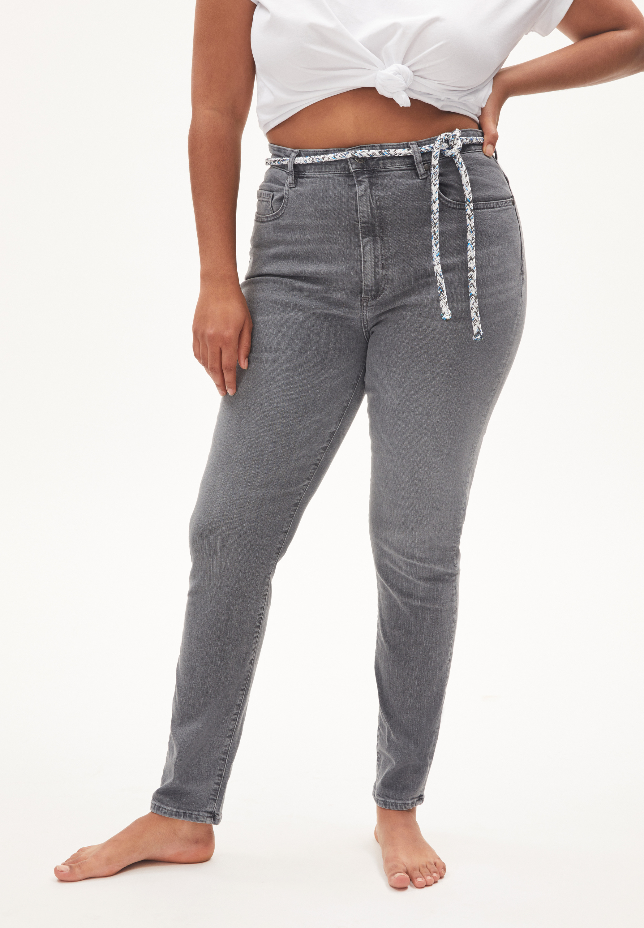 Skinny Leg High Waist aus Bio-Baumwoll Mix