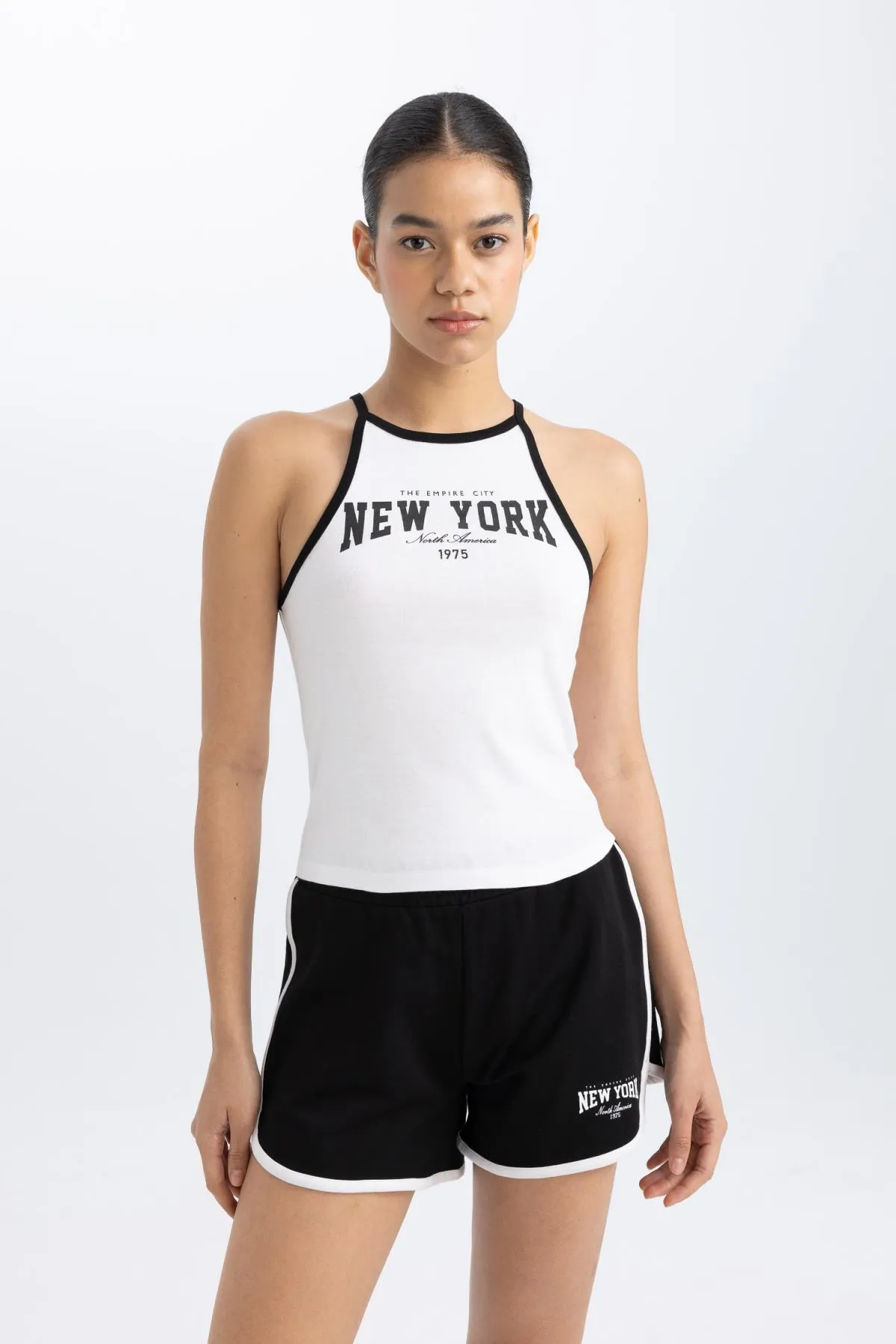 DeFacto  Sport-Tanktop - Weiß - Schnitt