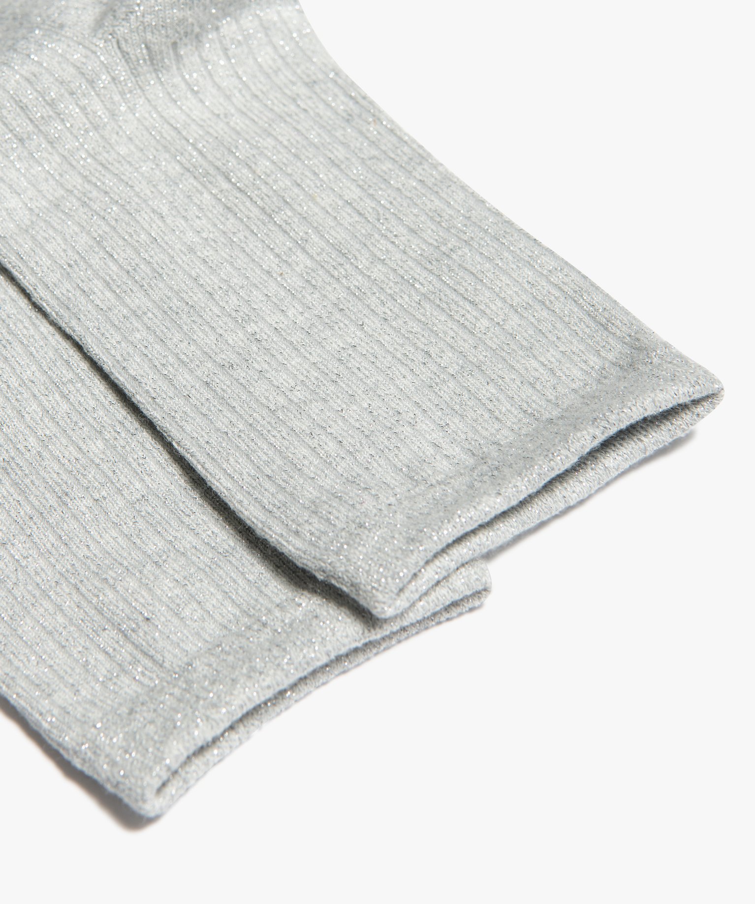 Chaussettes femme unies pailletées gris | GEMO