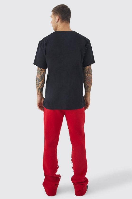 Oversize Batik T-Shirt mit Guns N Roses Print