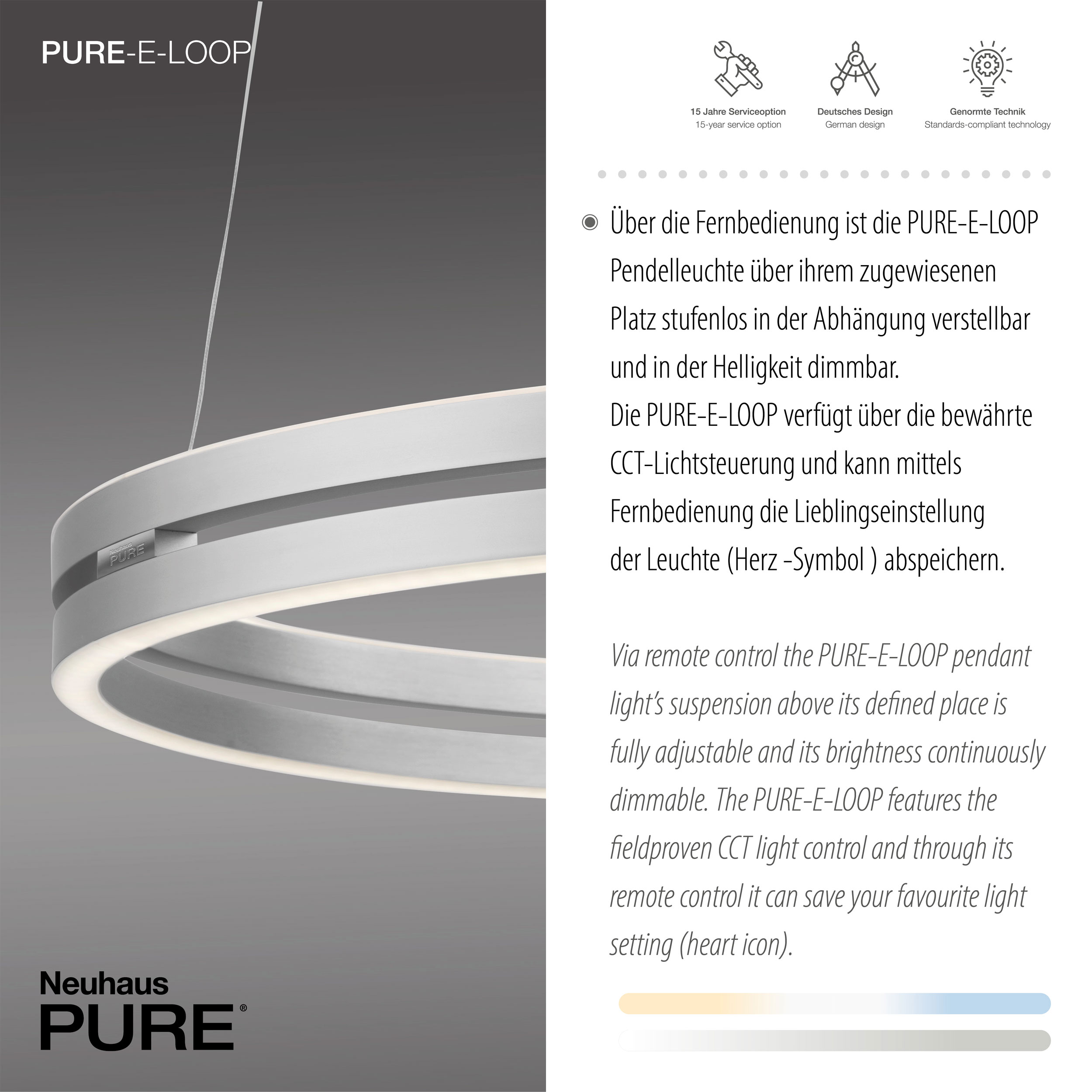 PURELED-Pendelleuchte 2flg