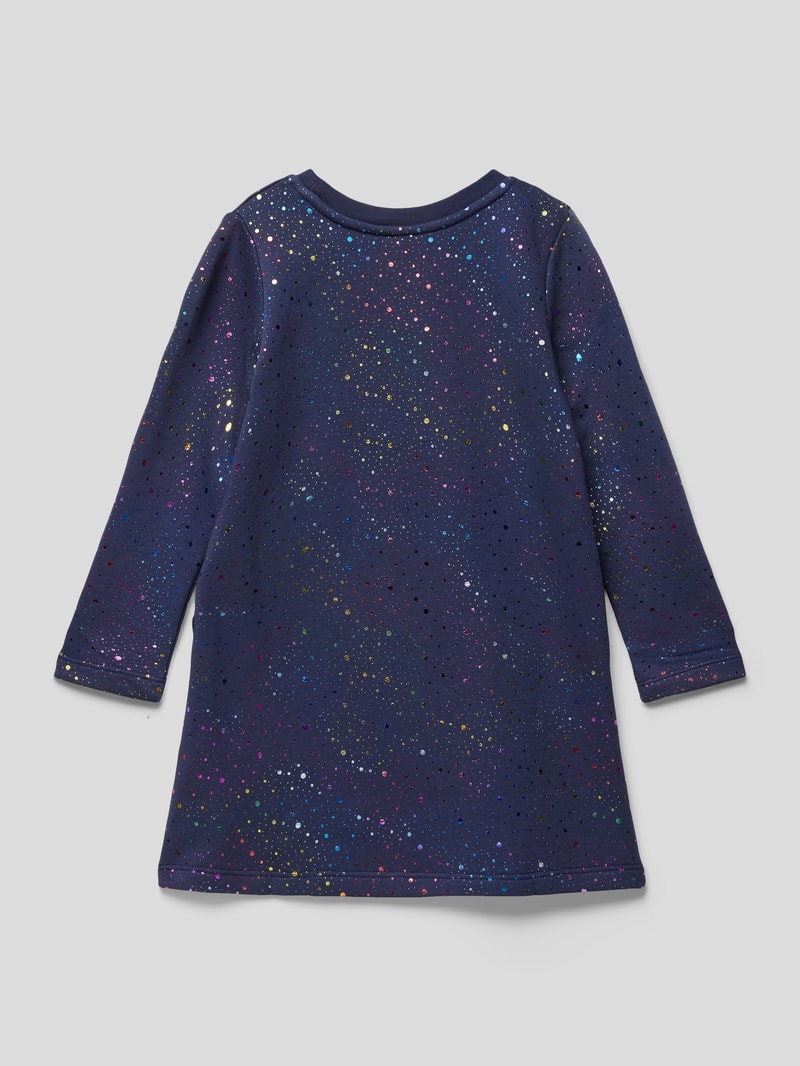 Minikleid mit Motiv-Patch in marineblau