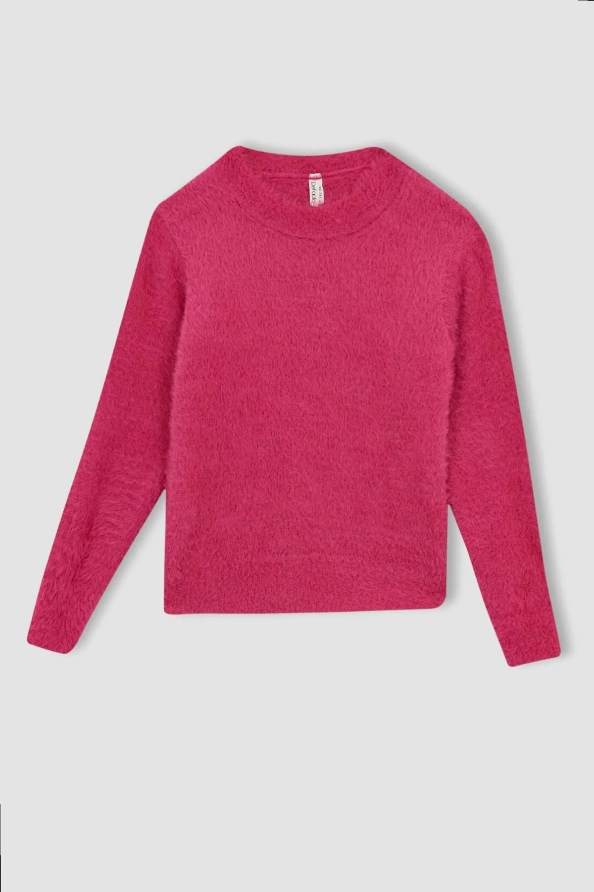 DeFacto  Weicher Mädchenpullover mit Rundhalsausschnitt