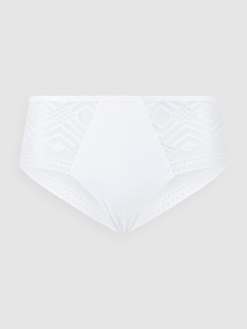 Panty aus Mikrofaser und Spitze Modell 'Ondine' in weiß