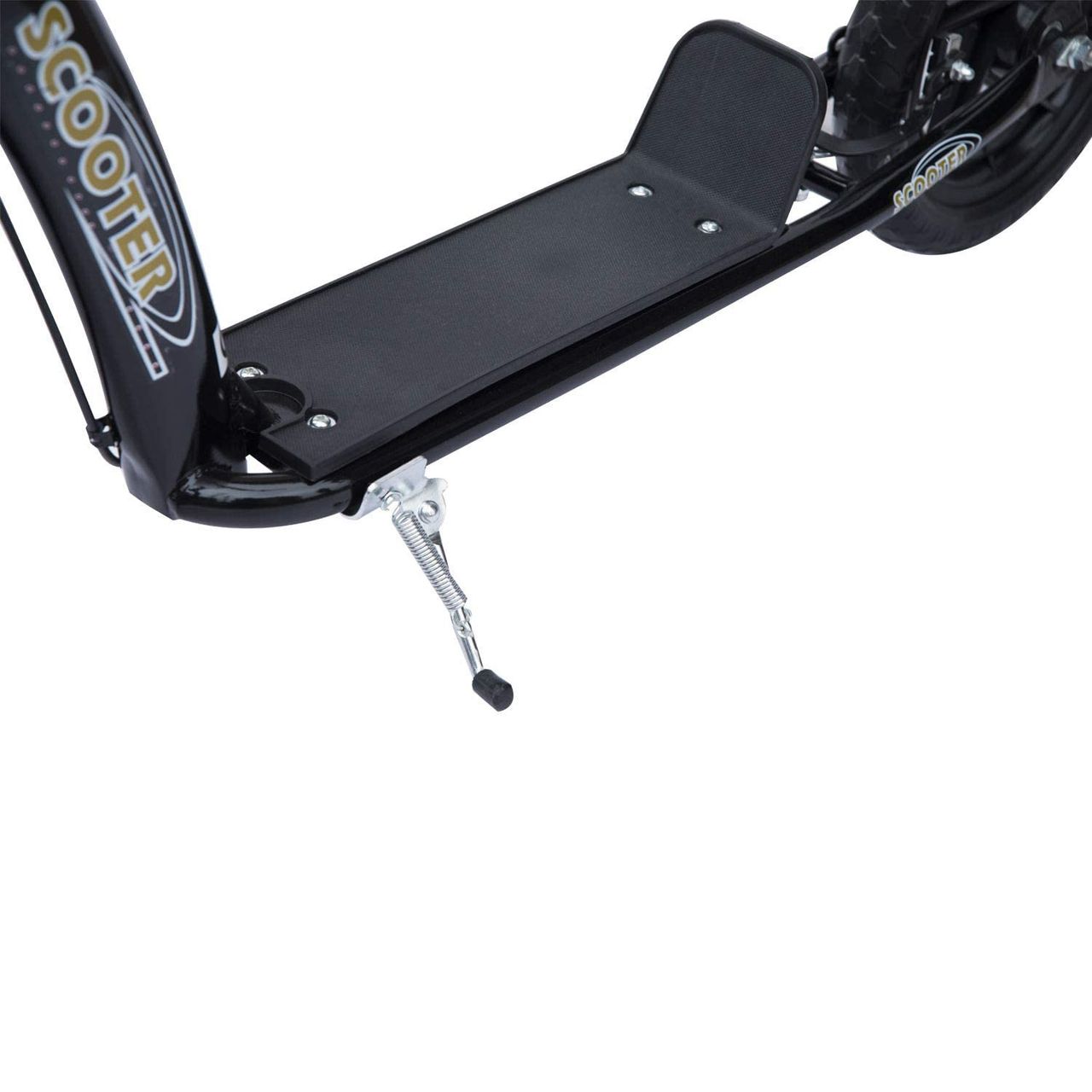 HOMCOM Kinderroller mit Hinterbremse 12 Zoll Scooter Tretroller EVA Schwarz