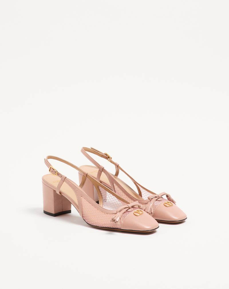 Valet Du Roi 60mm Mesh e Sapatos Slingback Infantis