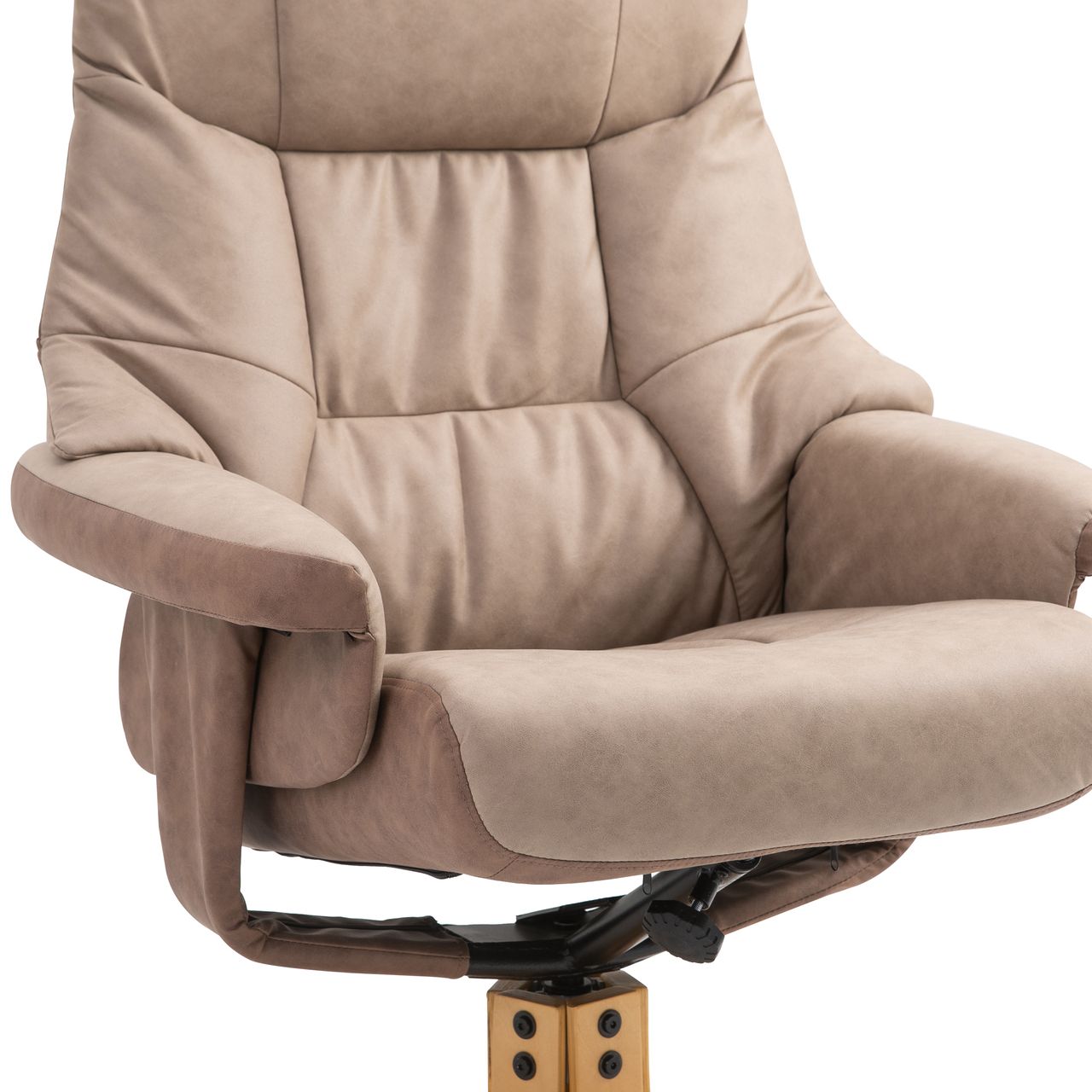 HOMCOM Relaxsessel mit Hocker, Fernsehsessel, Polstersessel mit Liegefunktion