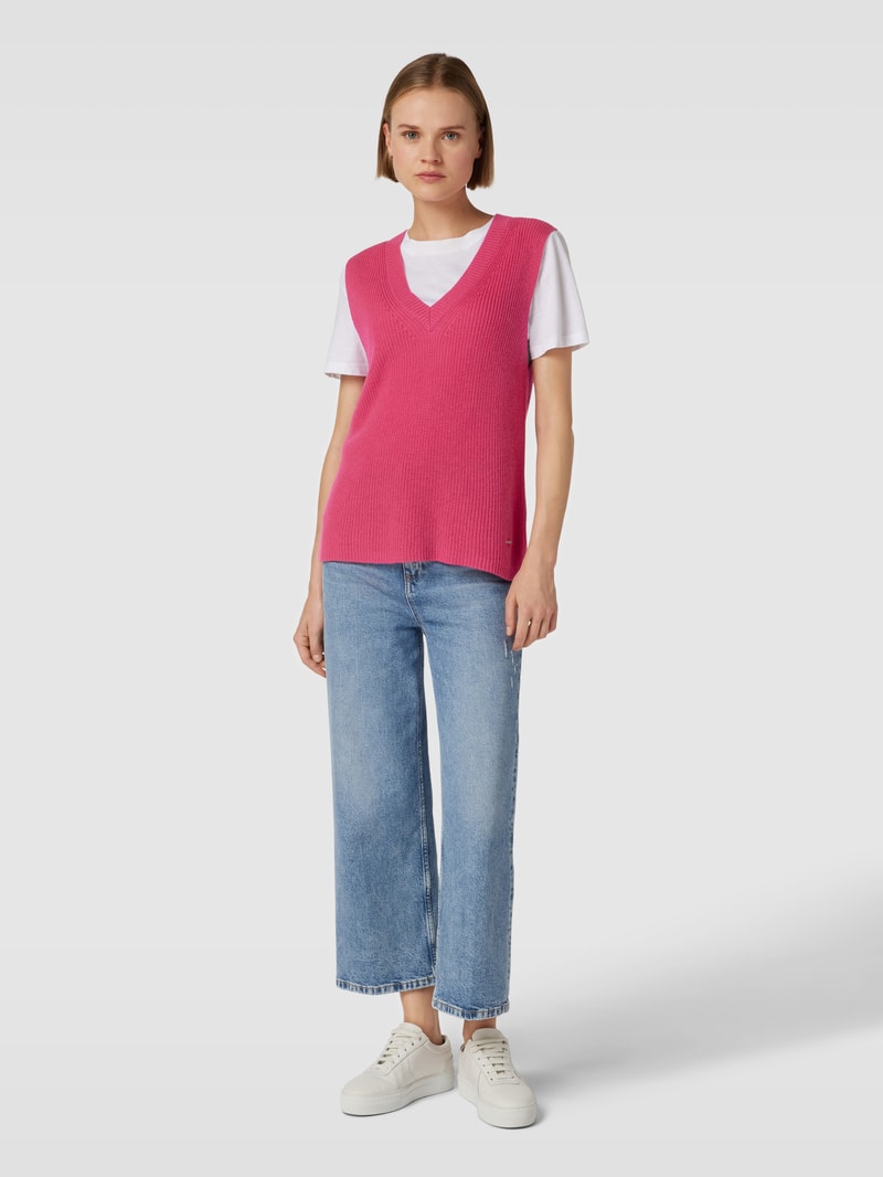 Pullunder mit V-Ausschnitt Modell 'Enie' in pink