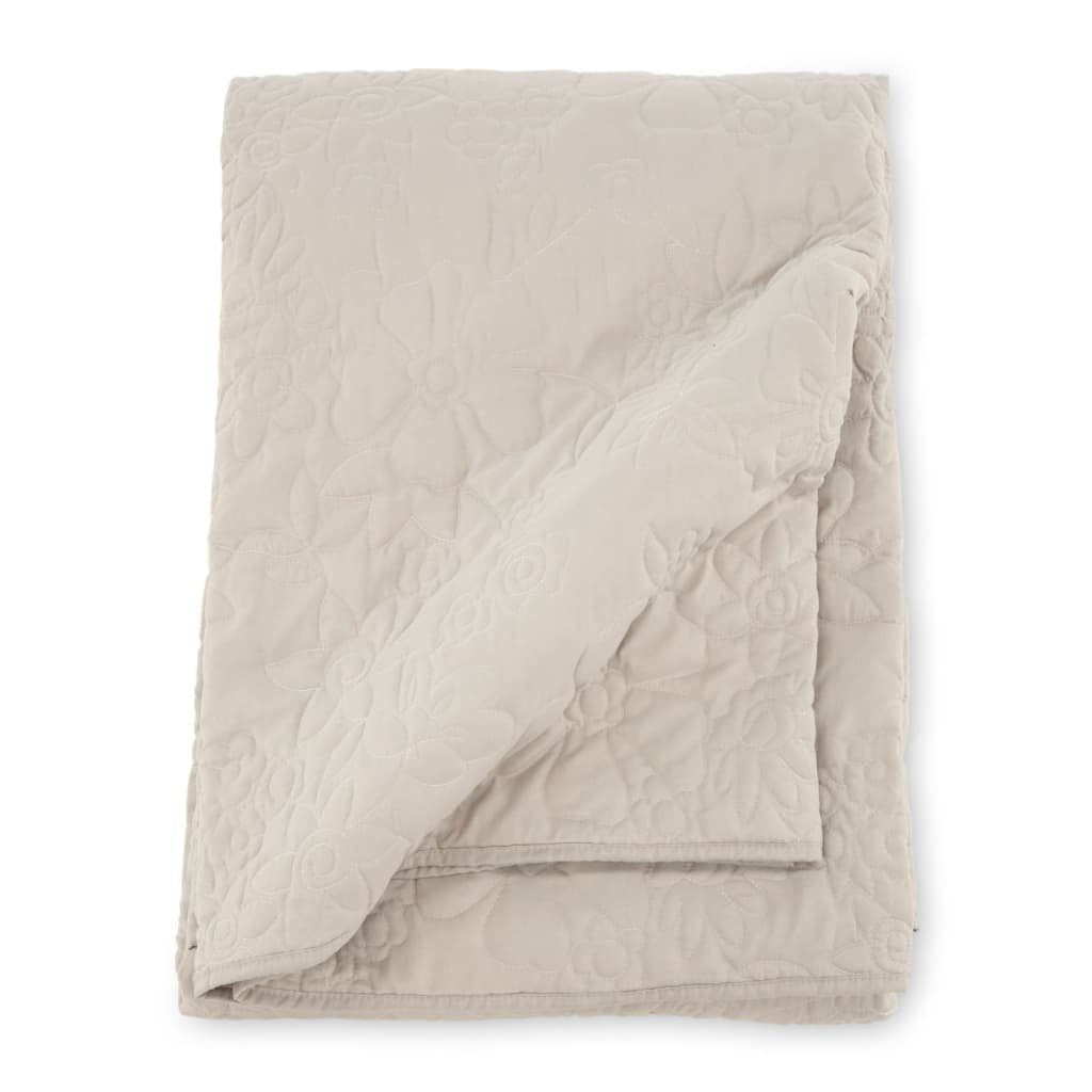 Baumwollbettdecke, Tagesdecke Niki 150x250 cm Polyester Beige, Venture Home, Bezug: Polyester