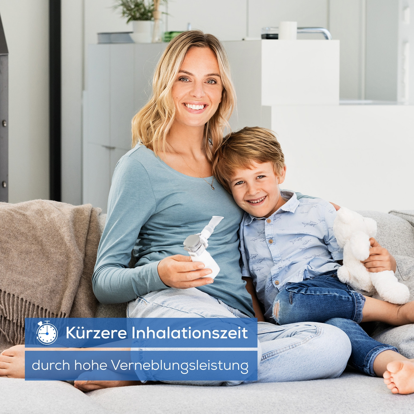 Beurer Inhalator IH 57-Inhalator mit Schwingmembran- und intelligenter Aerosol-Technologie