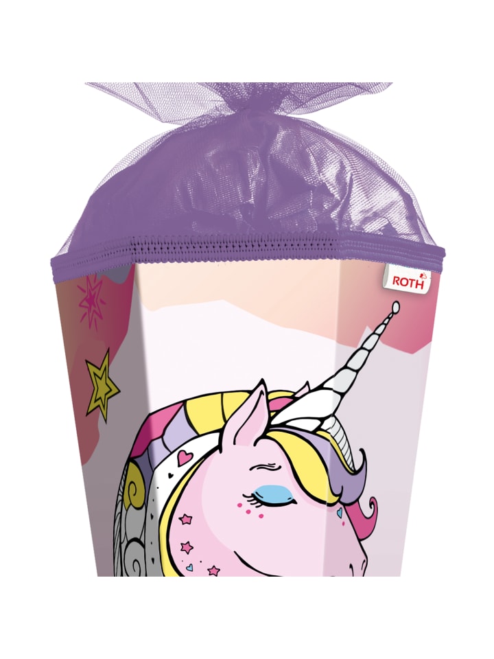 ROTH Scribble-Schultüte Einhorn 85 cm, zum Ausmalen in Bunt günstig kaufen onesize