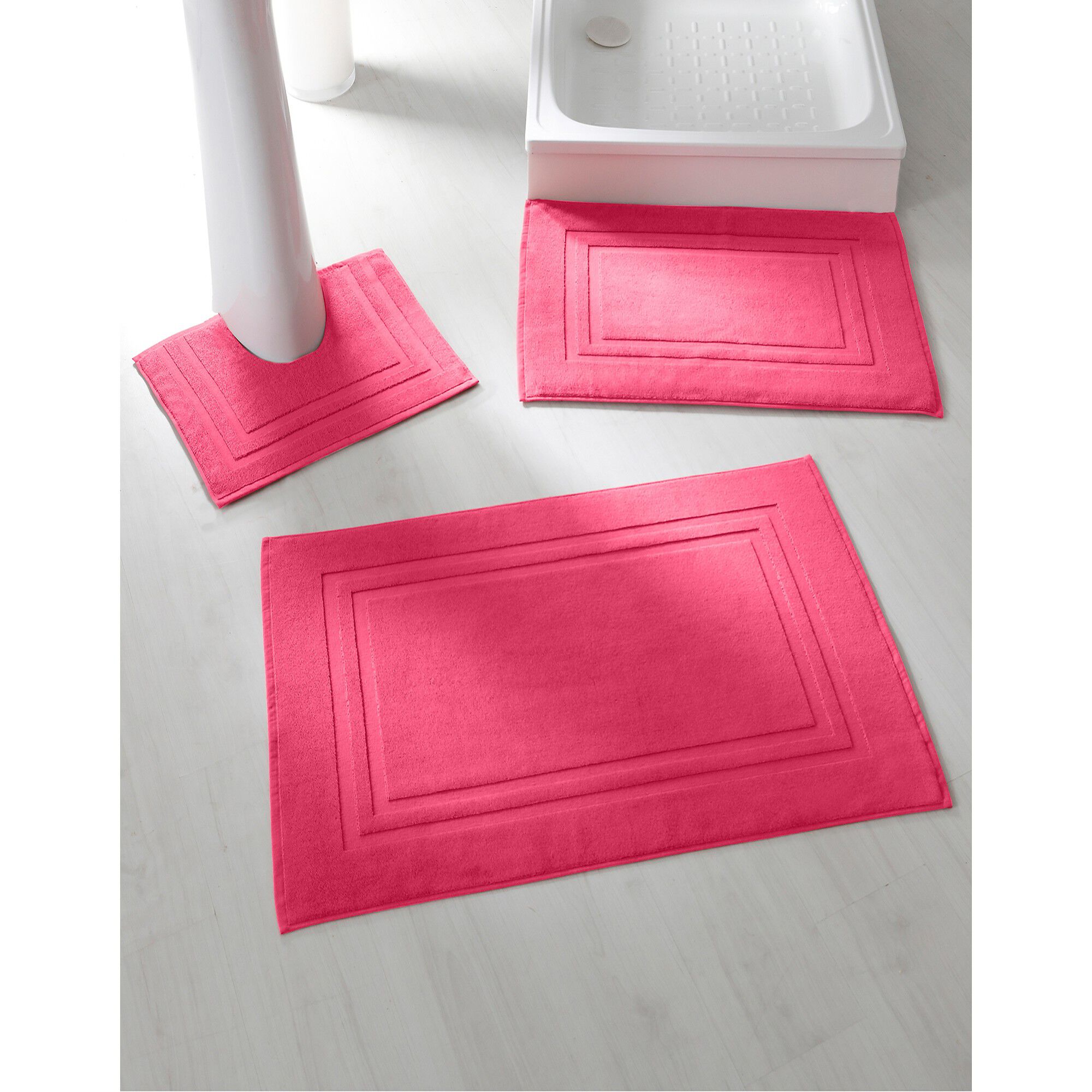 Tapis de bain éponge double liteau