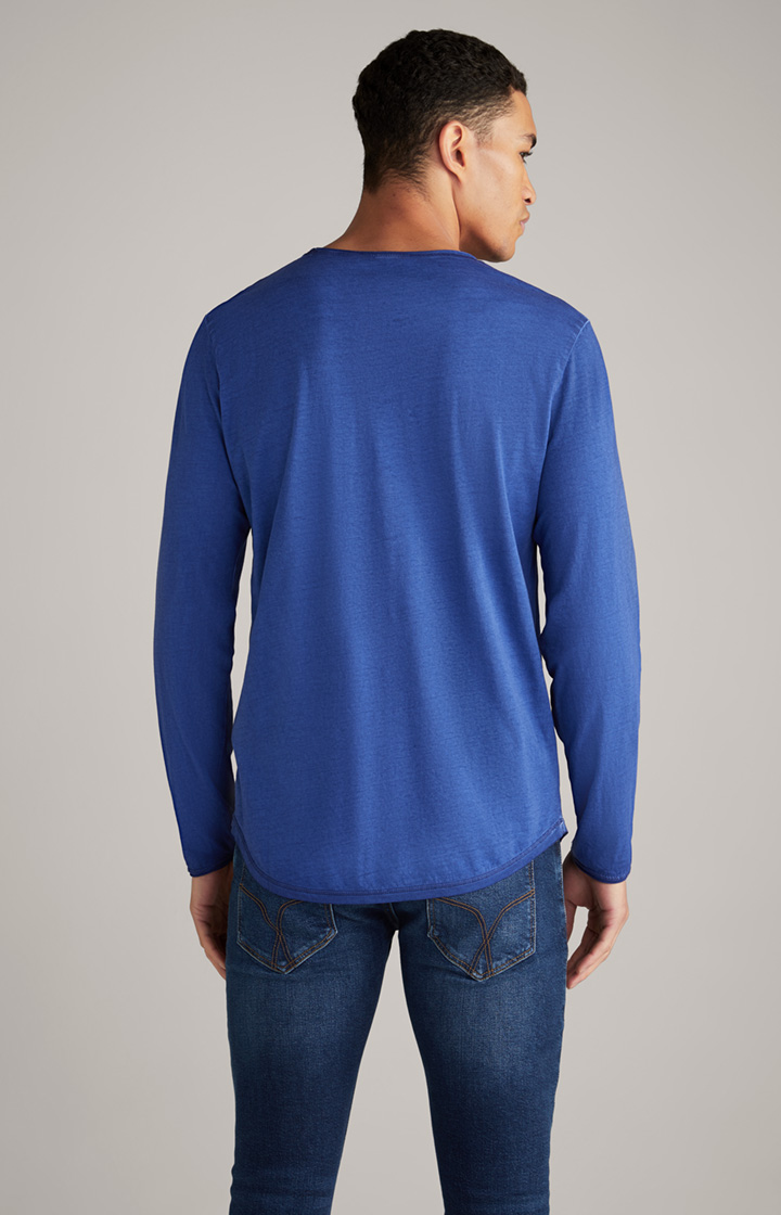 Longsleeve Carlos in Blau meliert