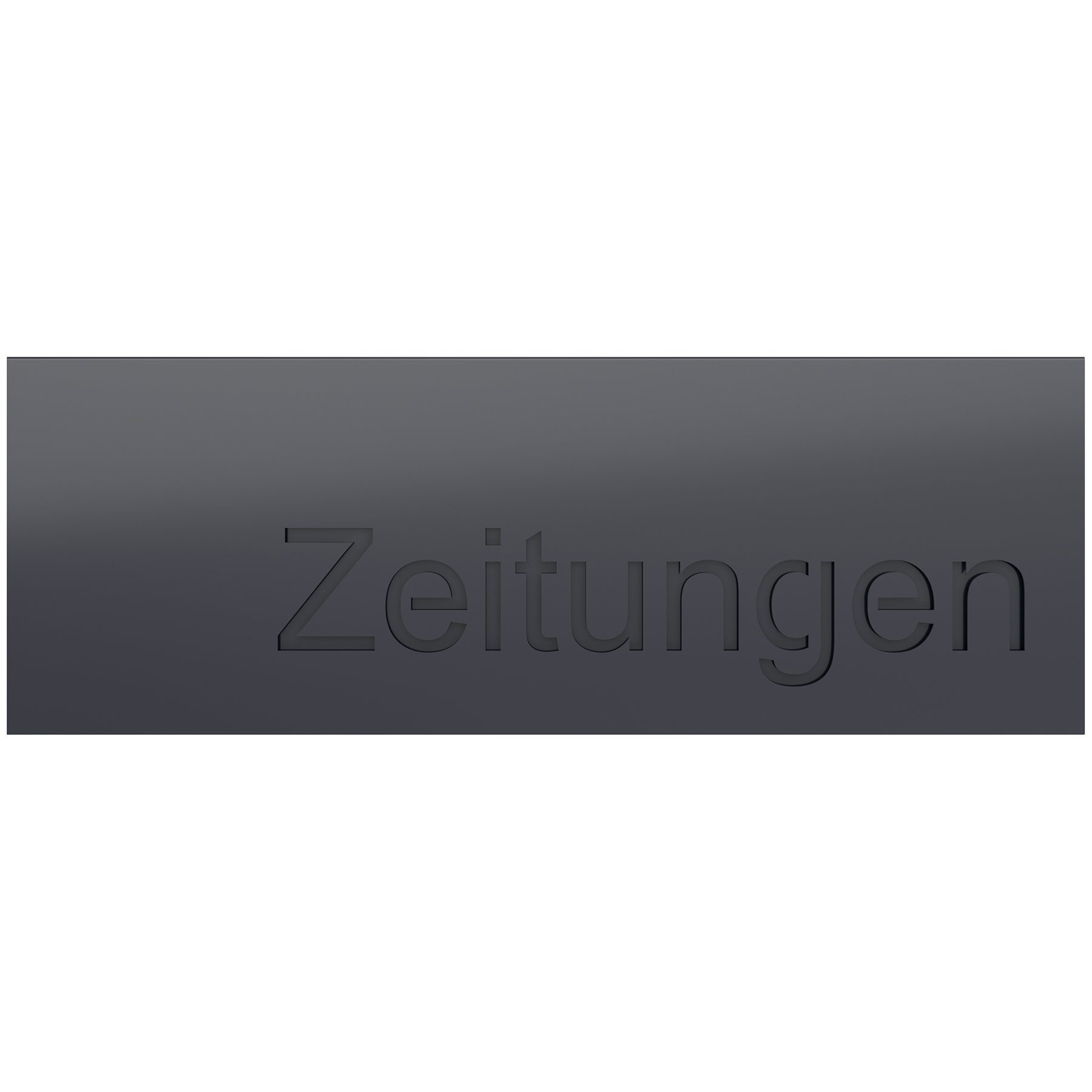 MOCAVI Briefkasten MOCAVI Zeitungsfach ZF 2b anthrazit-grau (RAL 7016) Beschriftung Zeitungen