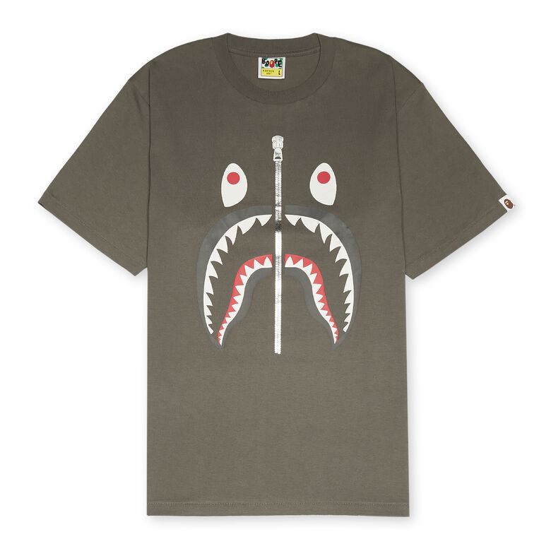 A Bathing Ape Shark Tee M brown