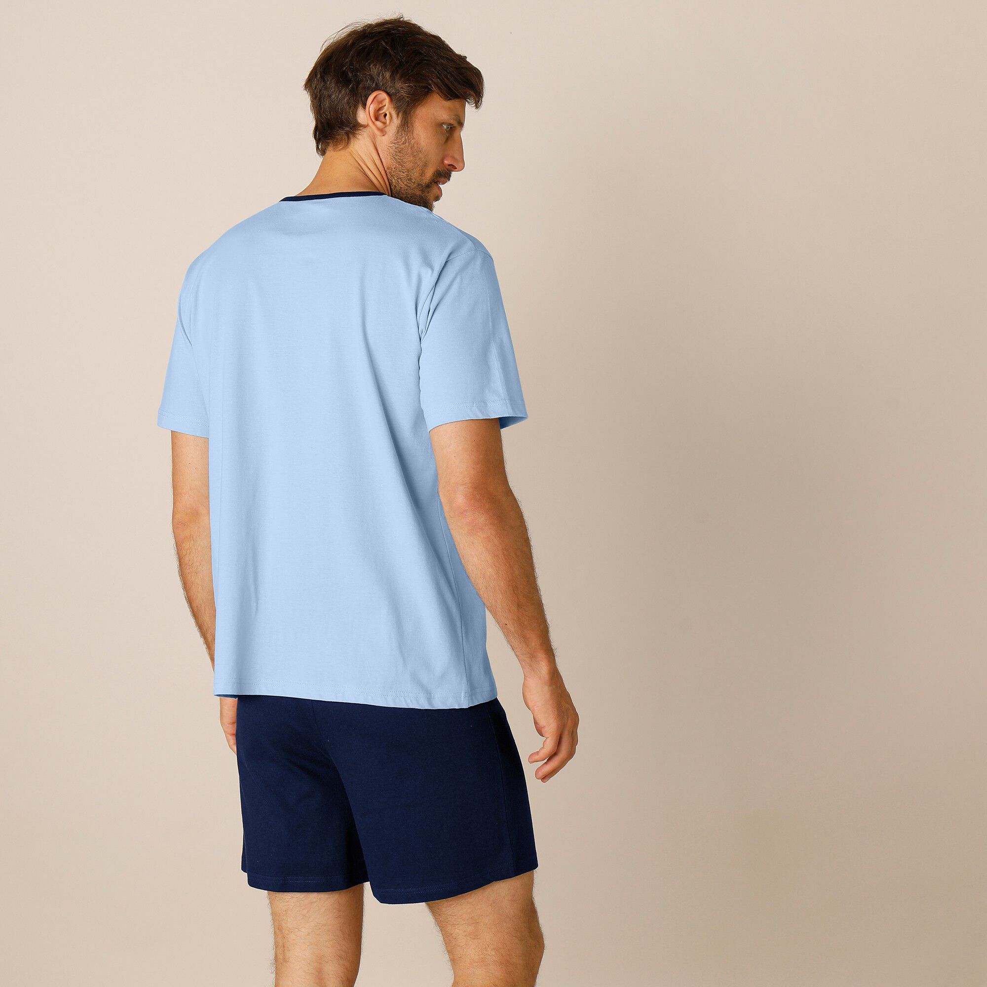 Pyjama short jersey coton manches courtes