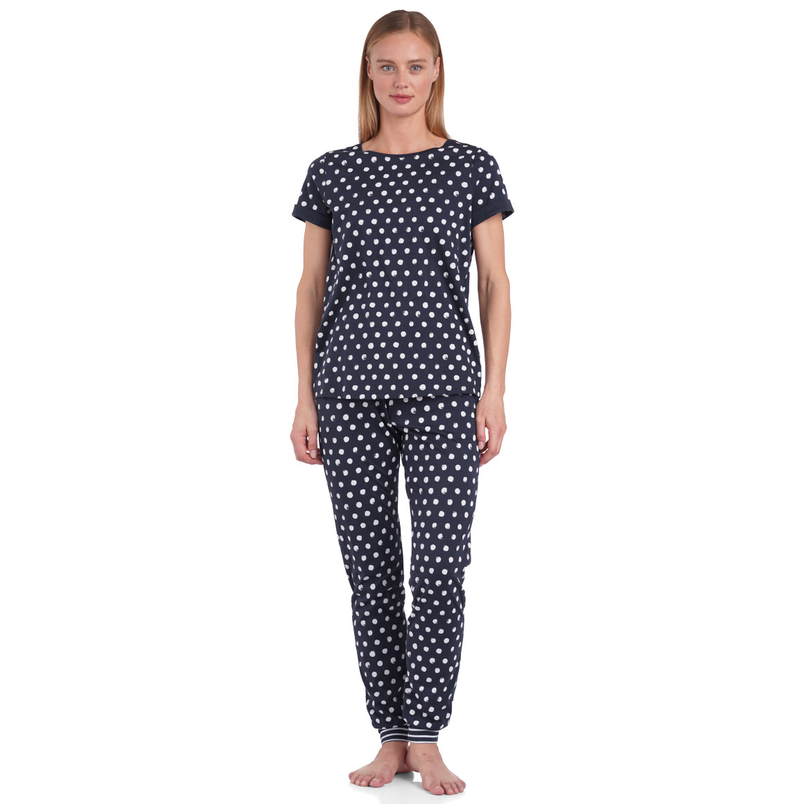 Damen Schlafshirt mit Punkte-Allover