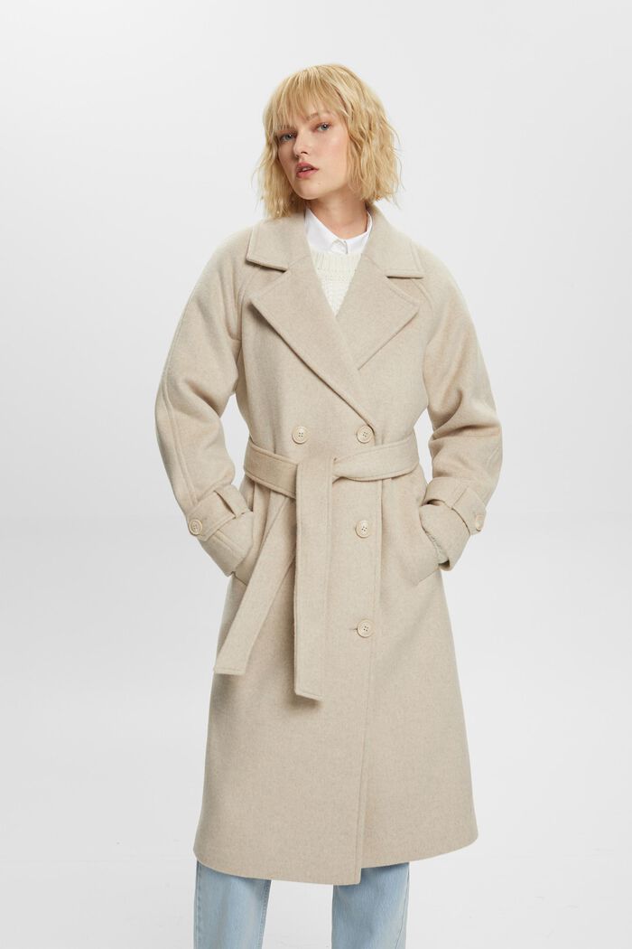 Trenchcoat aus Wollmix